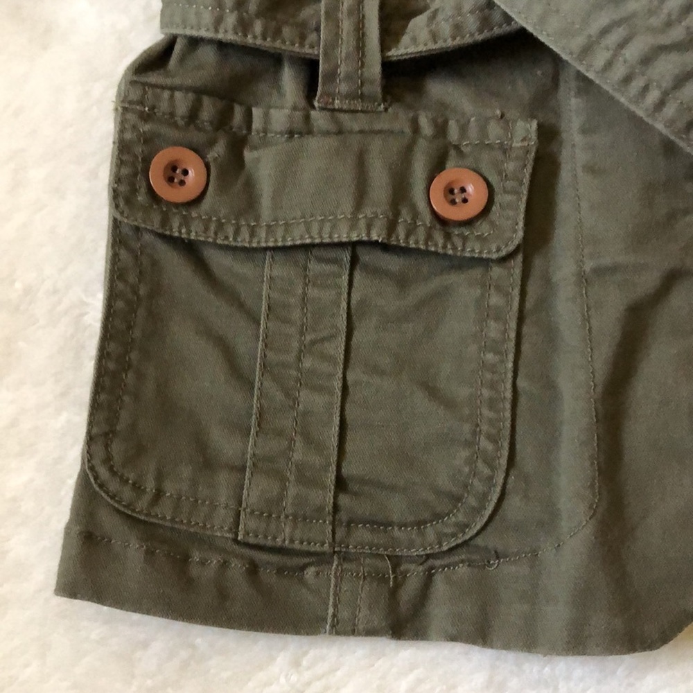 🫒 GUESS VINTAGE Belted Green Utility Jacket - Picture 7 of 8